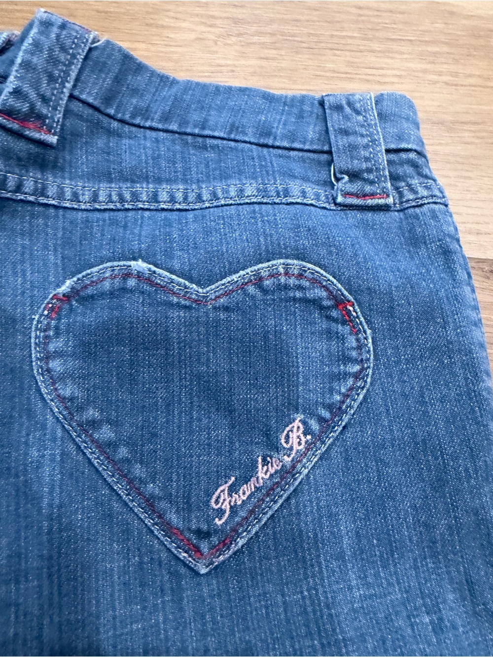 Frankie B heart pocket low rise flares